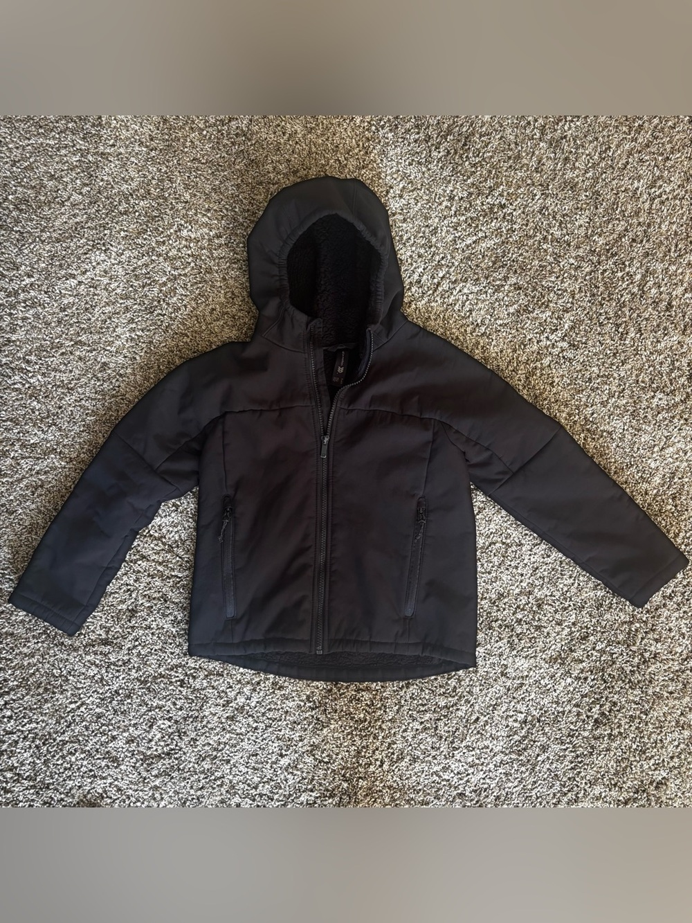 all in motion Kids Black Hooded Puffer Jacket